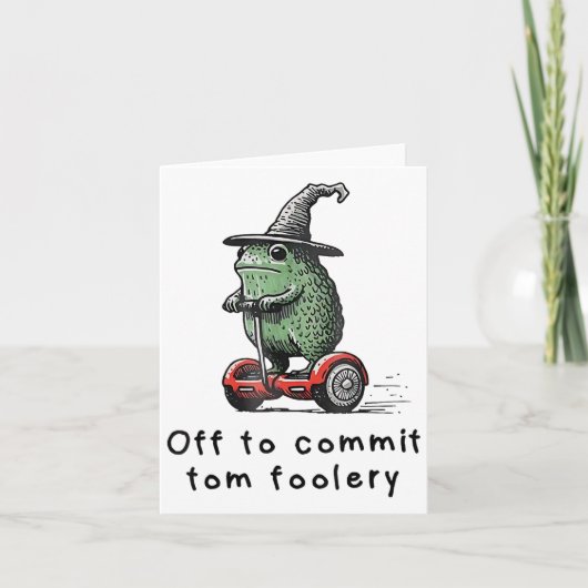 Whimsical Frog Wizard gaat Tom voor gek zetten Kaart (Voorkant)