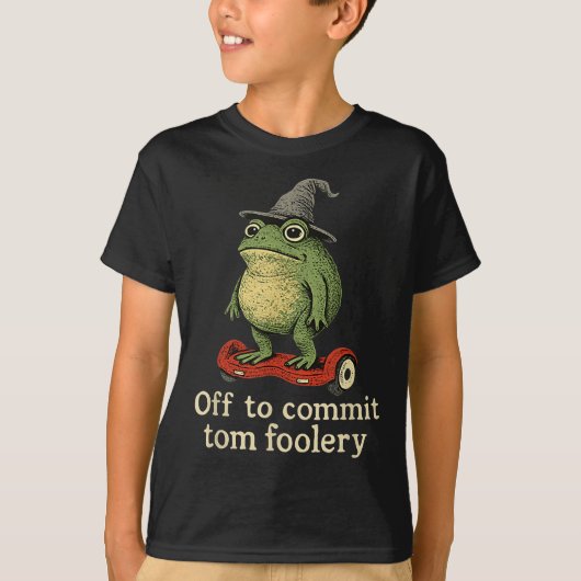 Whimsical Frog Wizard gaat Tom voor gek zetten T-shirt (Voorkant)