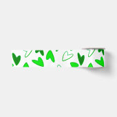 Whimsical Fun Green Heart Pattern Lint (Voorkant)