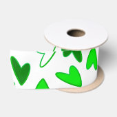 Whimsical Fun Green Heart Pattern Lint (Spoel)