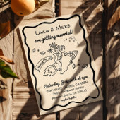 Whimsical fun Rocket wedding invitation