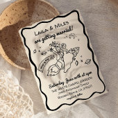 Whimsical fun Rocket wedding invitation