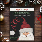 Whimsical Fun Santa Custom Rood Groen Kerstmis Kaart