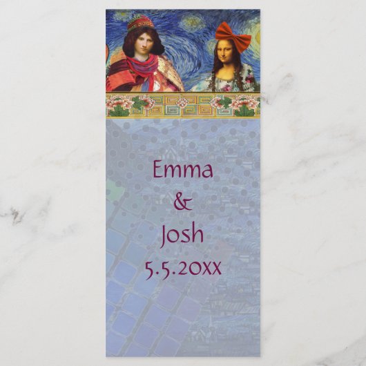 Whimsical Fun Vintage Wedding Menu (Dos)