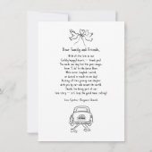 Whimsical Funky Hand Drawn Wedding Photo Bedankkaart (Achterkant)