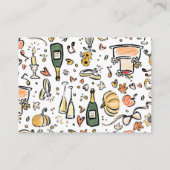Whimsical Funky Hand getrokken herfst bruiloft det Informatiekaartje (Achterkant)