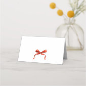 Whimsical Funky Red Bow Christmas Dinner Party (Achterkant)