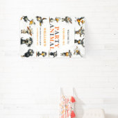 Whimsical Funny Animals 2nd Birthday Party Spandoek (Insitu)