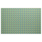 Whimsical Funny Fruit Salad Pattern Blue Stof (Fat Quarter)