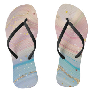 Whimsical Galaxy Space en Sterren Teenslippers