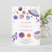 Whimsical Galaxy Theme voor kinderen Kaart (Staand voorkant)