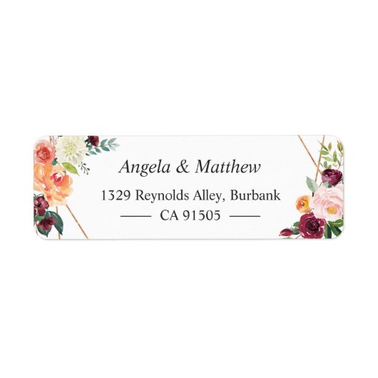 Whimsical Garden Bloom Floral Botanical Etiket (Voorkant)