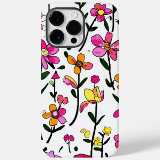 Whimsical Garden Blooms: Grappige Bloemen Telefoon Case-Mate iPhone 14 Pro Max Hoesje