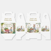 Whimsical Garden Bunny Boy Verjaardag Bash Bedankdoosjes (Ongevouwen)