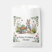 Whimsical Garden Bunny Boy Verjaardag Bash Bedankzakje (Voorkant)