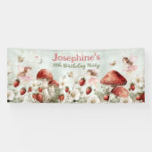 whimsical garden fairies birthday long custom spandoek (Horizontaal)