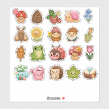 Whimsical Garden Friends Stickerblad