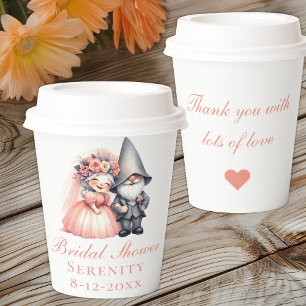 Whimsical Garden Gnome Rustiek Vrijgezellenfeest Papieren Bekers