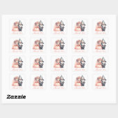 Whimsical Garden Gnome Rustieke bruiloft Bedankt Vierkante Sticker (Vel)