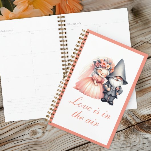 Whimsical Garden Gnome Rustieke Trouwafspraak Planner