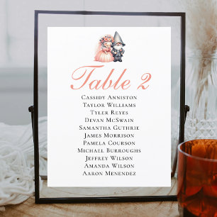 Whimsical Garden Gnome Wedding Zitting Grafiek