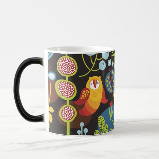 Whimsical Garden Owl Mug (Gauche)