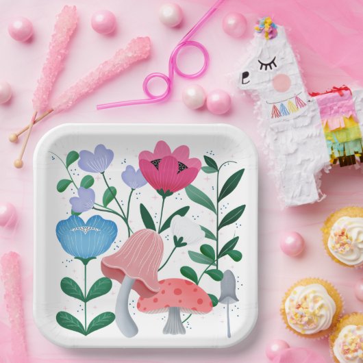 Whimsical Garden Papieren Bordje (Feest)