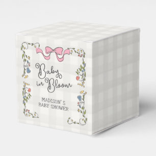 Whimsical Garden Party Doodle Floral Baby shower Bedankdoosjes