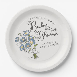 Whimsical Garden Party Floral Baby shower Papieren Bordje