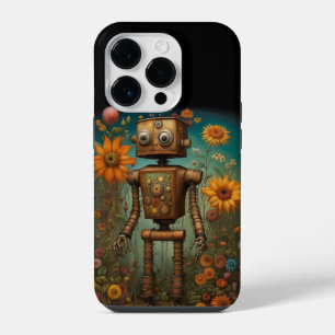 Whimsical Garden Robot Digitale kunst iPhone 14 Plus Hoesje