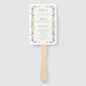 Whimsical Garden Wildflower bruiloft Handwaaier (Voorkant)