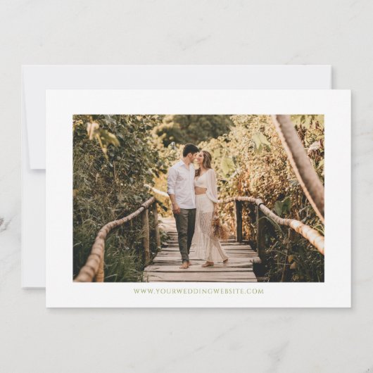 Whimsical Garden Wildflower bruiloft Save The Date (Achterkant)