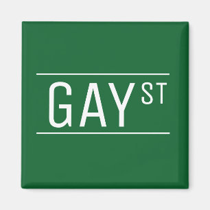 Whimsical Gay Street Sign Pride Queer LGBTIQ Magneet