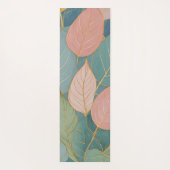 Whimsical gebladerte: pastel verlaat yogamat (Achterkant)