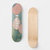 Whimsical gebladerte: pastelbladeren skateboard (Voorkant)
