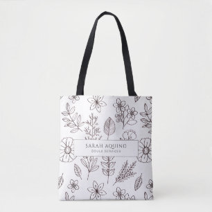 Whimsical Geboorte Doula Vroedvrouw Hand getrokken Draagtas