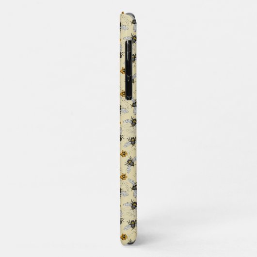 Whimsical Geel Honingbij Tekening Patroon Aangepas Case-Mate iPhone Case (Achterkant/links)