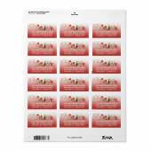 Whimsical GELEVE, Red Ombre, Gold Sparkle Etiket (Full Sheet)