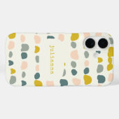 Whimsical Gellow Grijs Abstract Vormen Aangepaste  Case-Mate iPhone Case (Achterkant (horizontaal))