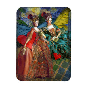 Whimsical Gemini Women Butterflies Fun Collage Magneet