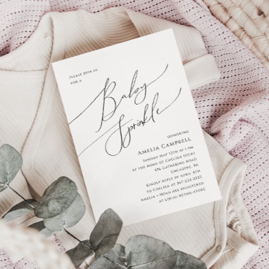 Whimsical Genre Neutre Baby Sprinkle Invitation