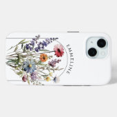Whimsical gepersonaliseerd bloemboeket Case-Mate iPhone case (Achterkant (horizontaal))