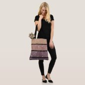 Whimsical Gestreepte Canvas tas - Esthetisch Abstr (Op model)