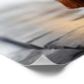 Whimsical Gezellige Pinguïn Sneeuwwitje Winter Poster (Hoek)