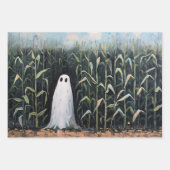 Whimsical Ghost Corn Field Decoupage Inpakpapier Vel (Voorkant)