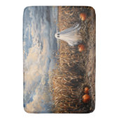 Whimsical Ghost Corn Field Pumpkins Badmat (Voorkant Verticaal)