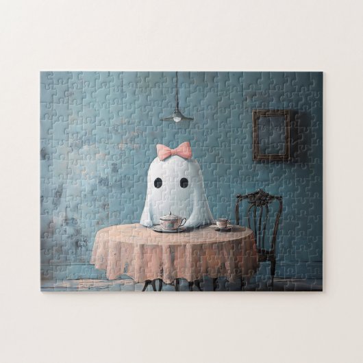 Whimsical Ghost Tea Party Legpuzzel (Horizontaal)