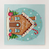 Whimsical Gingerbread House Kerstscene Legpuzzel (Horizontaal)