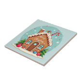 Whimsical Gingerbread House Kerstscene Tegeltje (Zijkant)