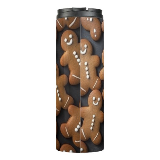 Whimsical Gingerbread Men Array Thermosbeker (Achterkant)